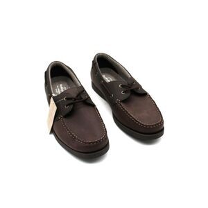 WEATHERPROOF VINTAGE Mens Brown Cushioned Benny Round Toe Lace-Up Boat Shoes 8 M